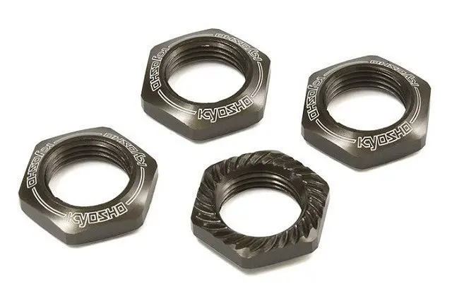 Kyosho - 17Mm Serrated Wheel Nut, Gunmetal 1
