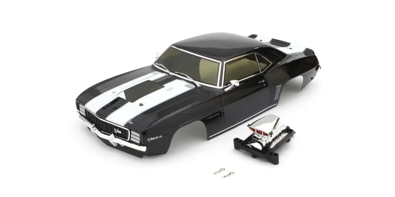 Kyosho - 1969 Chevy Camaro Z/28 Rs Supercharged Ve Tuxedo Black Deco Body Set 1