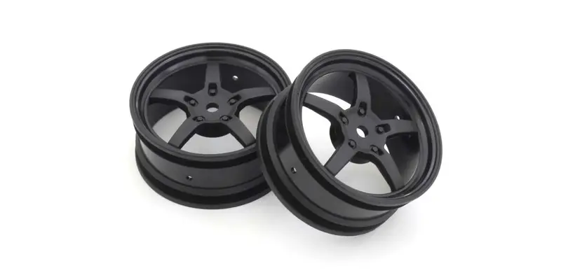 Kyosho - 5-Spoke Racing Wheel, Black, 2Pcs 1