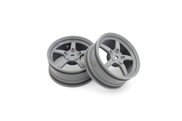 Kyosho - 5-Spoke Racing Wheel, Gray, 2Pcs 1