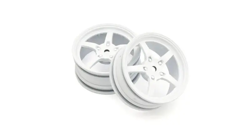 Kyosho - 5-Spoke Racing Wheel, White, 2Pcs 1