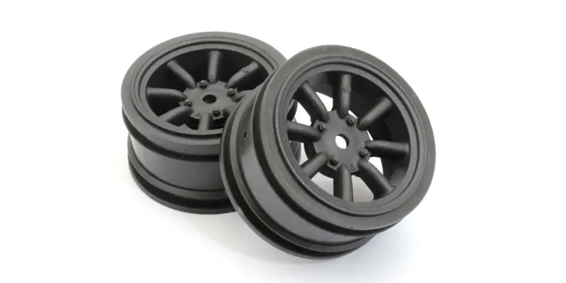 Kyosho - 8-Spoke Watanabe Wheel, Metallic Black, 2Pcs 1