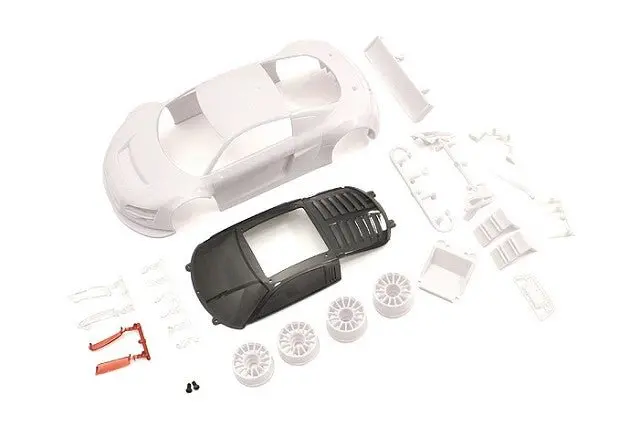 Kyosho - Audi R8lms Night-R White Body Set W/ Wheels 1