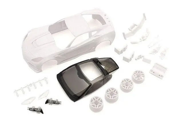 Kyosho - Corvette Zr1 White Body Set W/ Wheels 1
