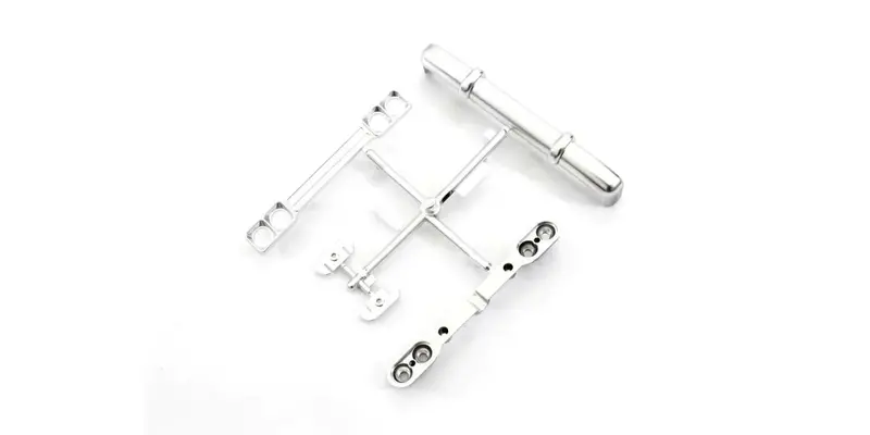 Kyosho - Grill And Bumper Set In Satin Chrome, For Mad Wagon Ve 1