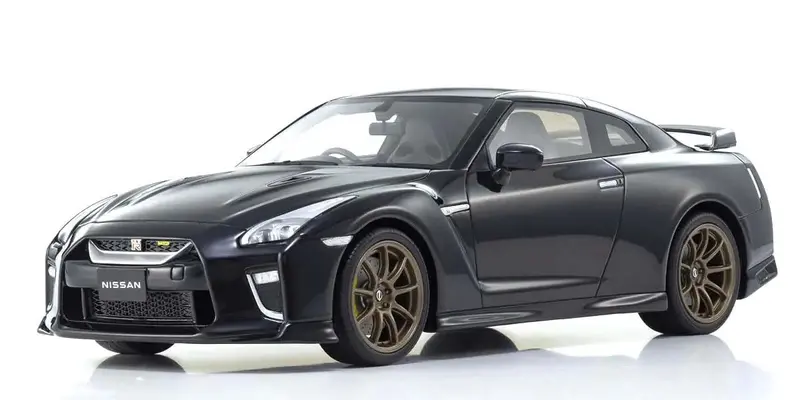 Kyosho - Kyosho Samurai Diecast 1/18 Nissan Gt-R Premium Edition T-Spec (Midnight Purple) 1