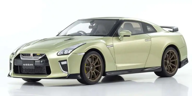 Kyosho - Kyosho Samurai Diecast 1/18 Nissan Gt-R Premium Edition T-Spec (Millenium Jade) 1