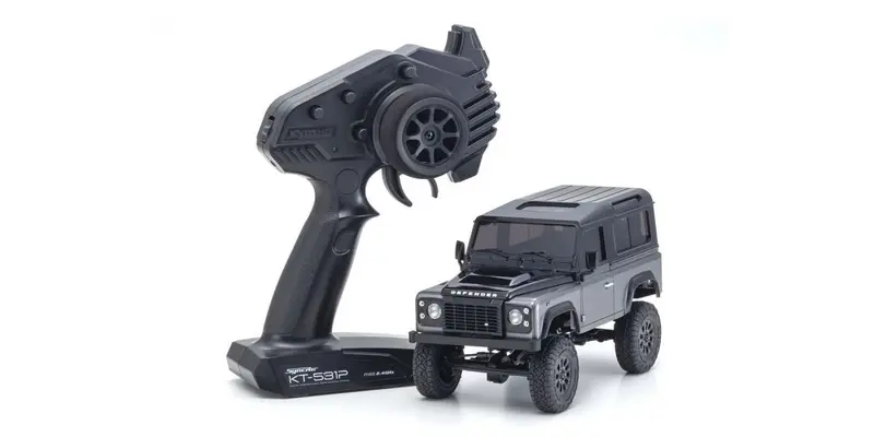 Kyosho - Mini-Z 4X4 Series Mx-01 Readyset Land Rover Defender 90 Autobiography Corris Gray / Santorini Black 1