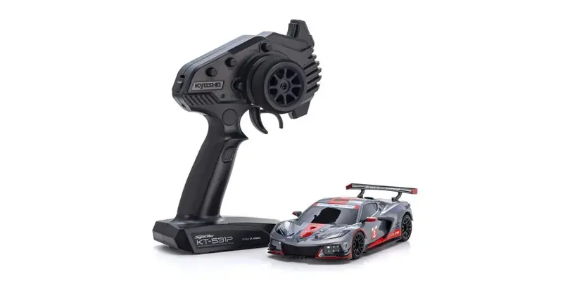 Kyosho - Mini-Z Rwd Mr04 Chevrolet Corvette C8.R Gunmetal/Red 1