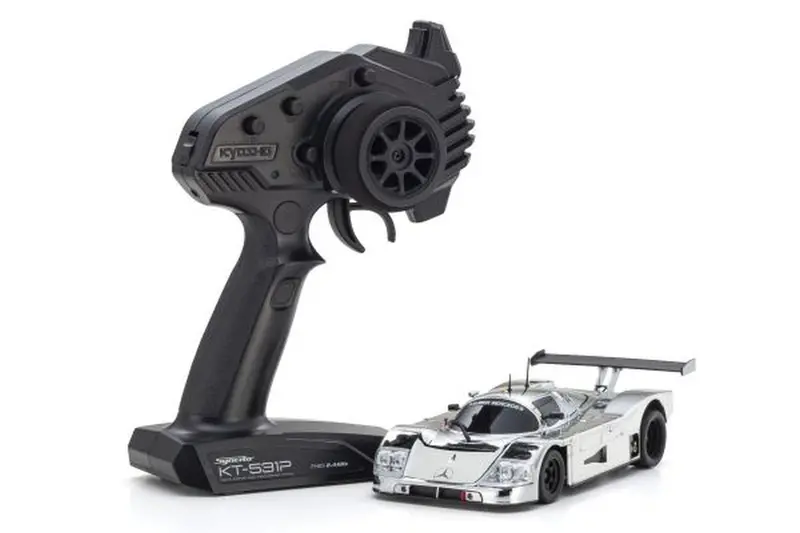 Kyosho - Mini-Z Rwd Mr04 Sauber-Mercedes Gruppe-C Rennsportwagen C 9, Chrome Silver W/Gyro 1
