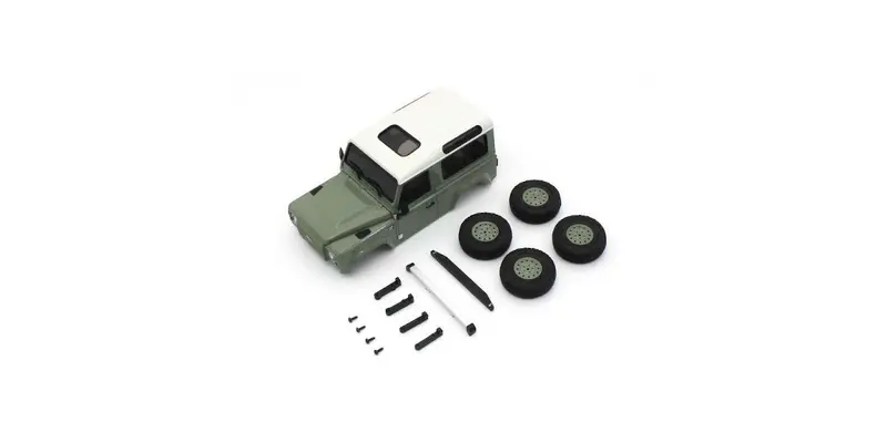 Kyosho - Mx-01 Land Rover Defender 90 Heritage Grasmere Green / Alaska White Body Set 1