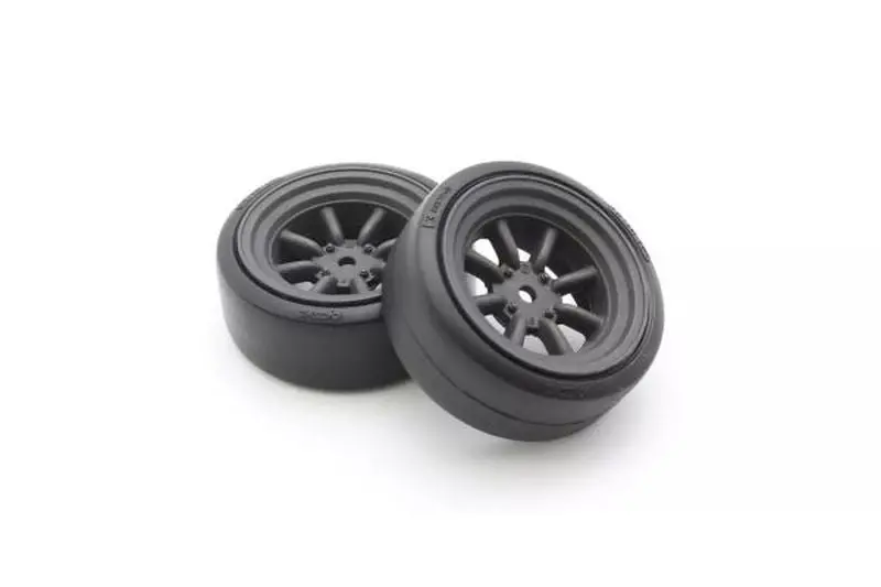 Kyosho - Premounted D-Tire Fd2 (8S Watanabe Wheel/Bk/2Pcs) 1
