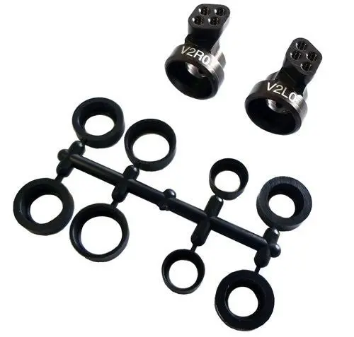 Kyosho - V2 Aluminum Rear Hub Set, 0 Degree (Rb6/Zx/Rt/Sc) 1