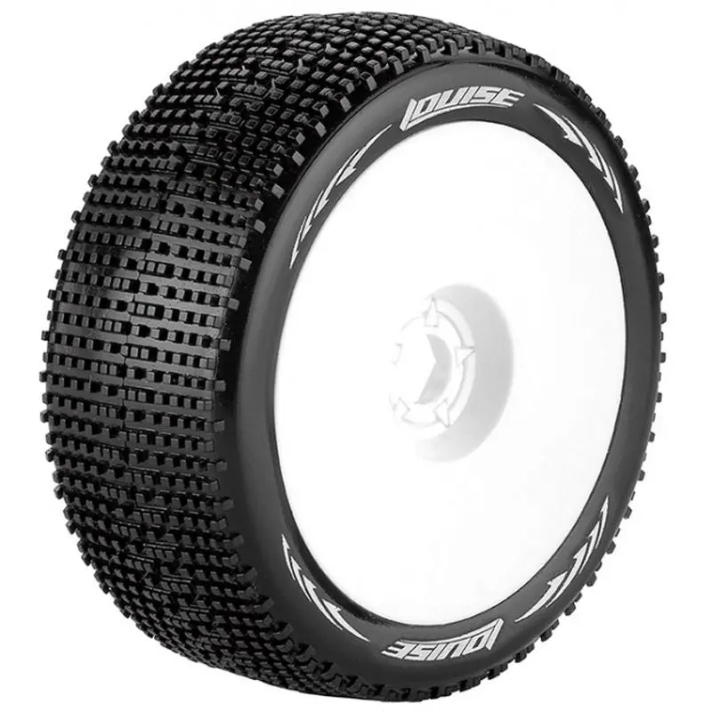 Louise R/C - B-Groove 1/8 Soft Front/Rear, 17Mm Hex, Mounted On White Rim 1