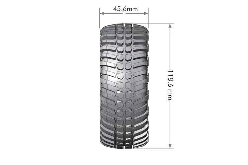 Louise R/C - Cr-Ardent 1/10 1.9" Crawler Tires, 12Mm Hex, Super Soft, Mounted On Black Chrome Rim, Front/Rear (2) 2