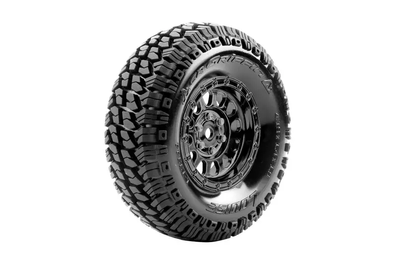 Louise R/C - Cr-Griffin 1/10 1.9" Crawler Class 1 Tires, 12Mm Hex On Black Chrome Rim, Super Soft, Front/Rear (2) 1