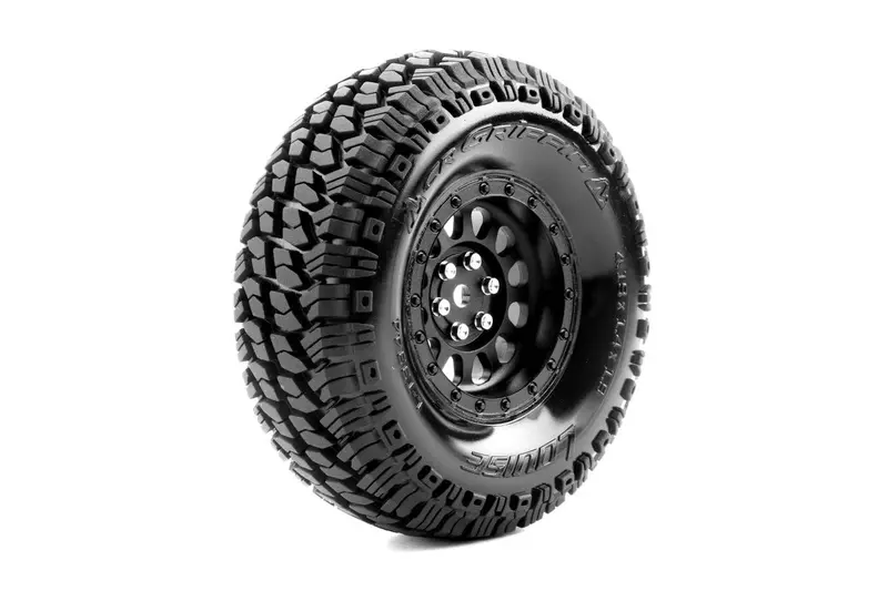 Louise R/C - Cr-Griffin 1/10 1.9" Crawler Class 1 Tires, 12Mm Hex On Black Rim, Super Soft, Front/Rear (2) 1