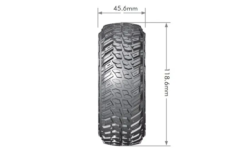 Louise R/C - Cr-Griffin 1/10 1.9" Crawler Tires, 12Mm Hex, Super Soft, Mounted On Black Rim, Front/Rear (2) 2