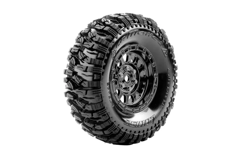 Louise R/C - Cr-Mallet 1/10 1.9" Crawler Class 1 Tires, 12Mm Hex On Black Chrome Rim, Super Soft, Front/Rear  (2) 1