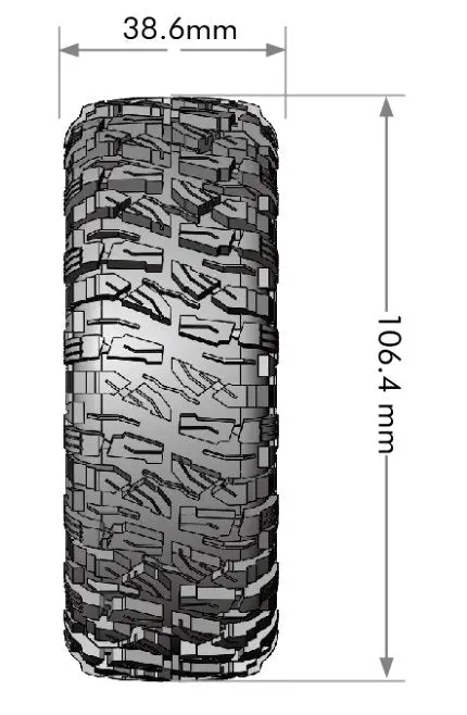 Louise R/C - Cr-Mallet 1/10 1.9" Crawler Class 1 Tires, 12Mm Hex, Super Soft, Front/Rear (2) 2