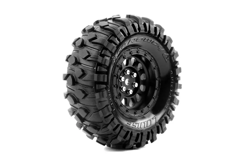 Louise R/C - Cr-Rowdy 1/10 1.9" Crawler Class 1 Tires, 12Mm Hex On Black Rim, Super Soft, Front/Rear (2) 1