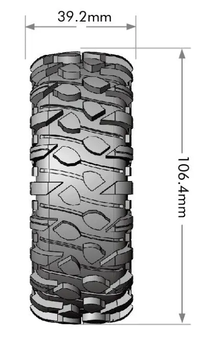 Louise R/C - Cr-Rowdy 1/10 1.9" Crawler Class 1 Tires, Super Soft, Front/Rear (2) 2