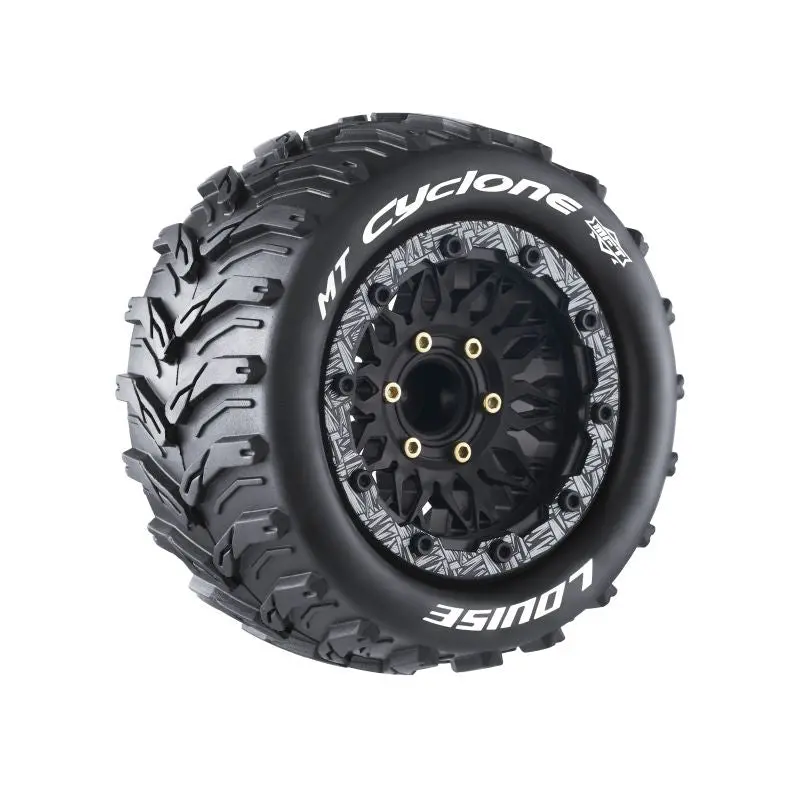 Louise R/C - Mft Mt-Cyclone Soft 1/10 Monster Truck Tires, 12, 14, 17Mm Removable Hex, Fits Traxxas Maxx 1