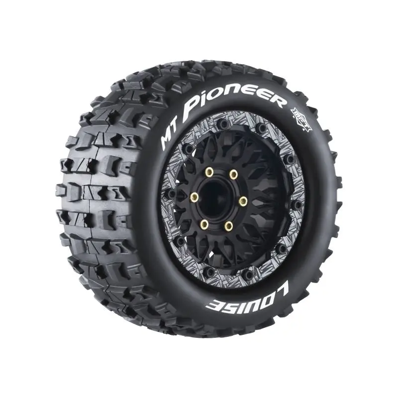 Louise R/C - Mft Mt-Pioneer Soft 1/10 Monster Truck Tires, 12, 14, 17Mm Removable Hex, Fits Traxxas Maxx 1