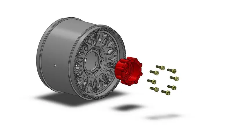 Louise R/C - Mft St-Rocket Sport 1/8 Stadium Truck Tires, 0" & 1/2" Offset, 17Mm Removable Hex, On Black Rim (2) 2