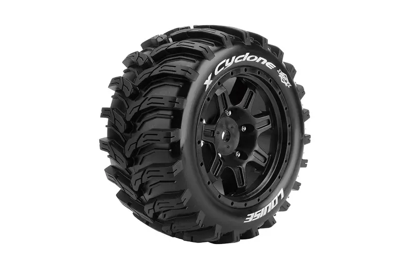 Louise R/C - Mft X-Cyclone Arrma Kraton 8S Sport Monster Truck Tires, 24Mm Hex, Mounted On Black Rim (2) 1