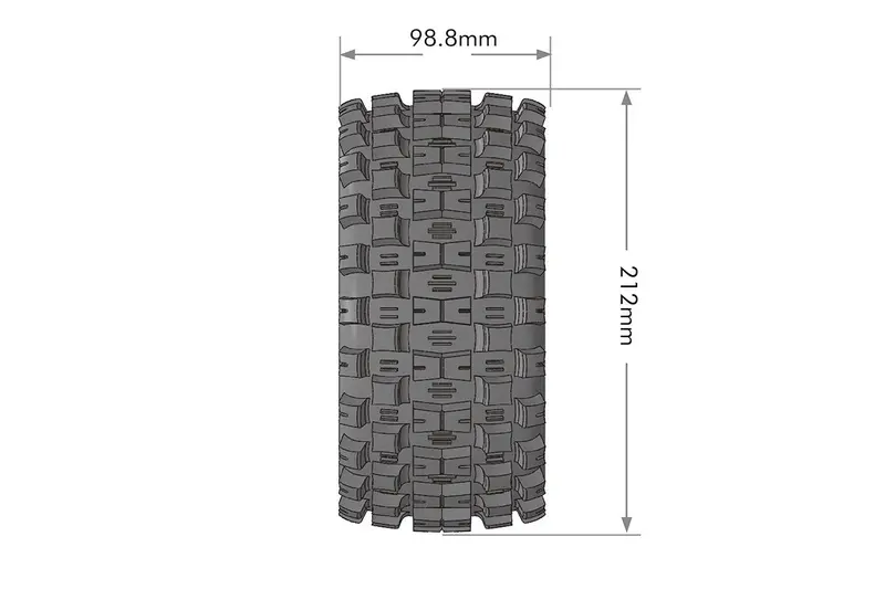 Louise R/C - Mft X-Mcross Sport Monster Truck Tires, 24Mm Hex, Mounted On Black Rim (2), Fits Arrma Kraton 8S 2