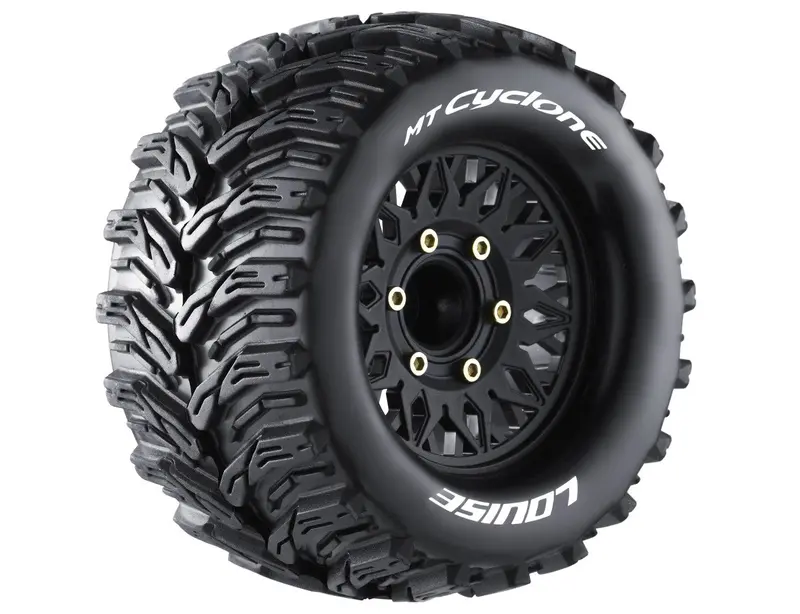 Louise R/C - Mt-Cyclone Soft, 1/10 Monster Truck Tires, 0 & 1/2 " Offset, 12, 14, 17Mm Removable Hex 1