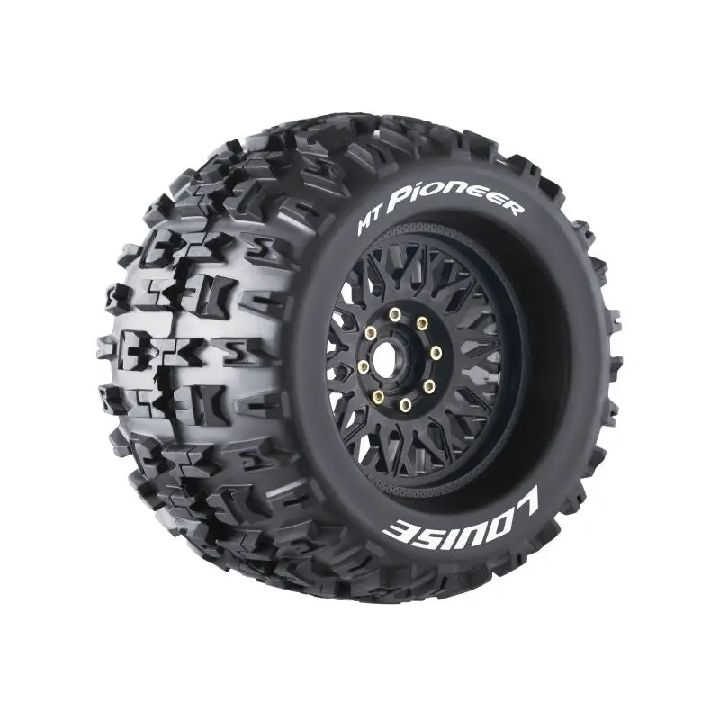 Louise R/C - Mt-Pioneer Sport 1/8 Monster Truck Tires, 0" & 1/2" Offset, 17Mm Removable Hex, On Black Rim (2) 1
