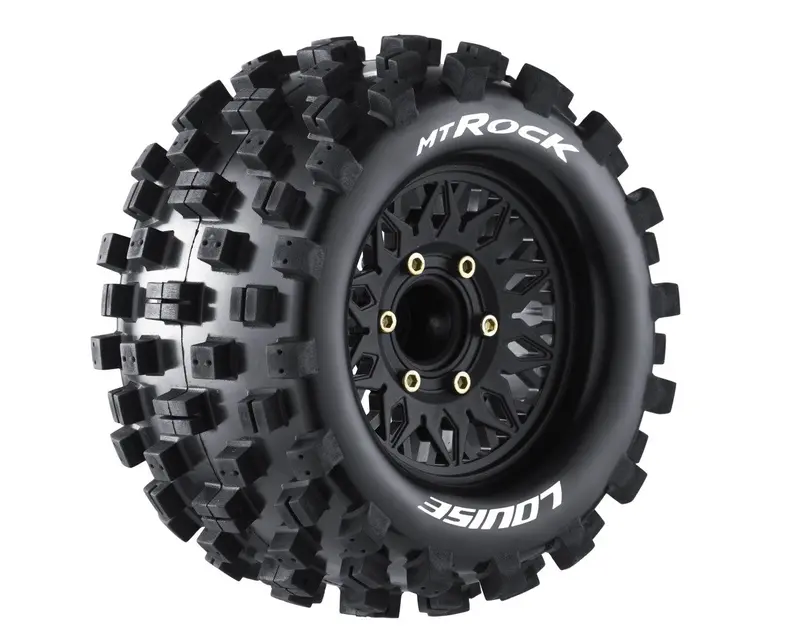 Louise R/C - Mt-Rock Soft, 1/10 Monster Truck Tires, 0 & 1/2 " Offset, 12, 14, 17Mm Removable Hex 1