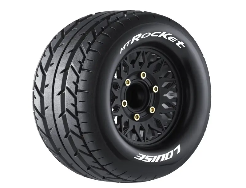 Louise R/C - Mt-Rocket Soft, 1/10 Monster Truck Tires, 0 & 1/2 " Offset, 12, 14, 17Mm Removable Hex 1