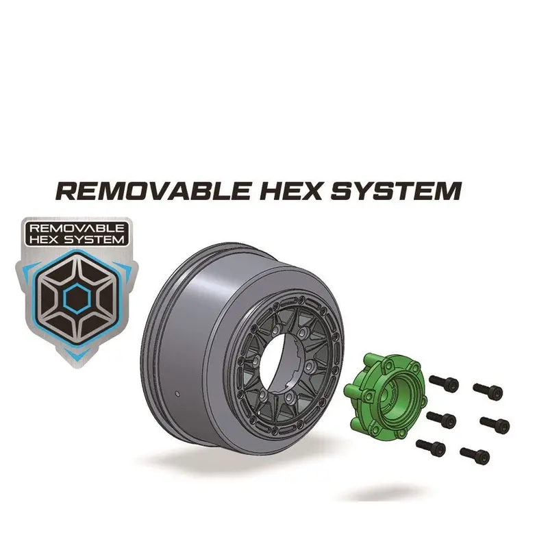 Louise R/C - Sc-Pioneer 1/10 Short Course Tires, Soft, 12, 14 & 17Mm Removable Hex On Black Rim (2) 2