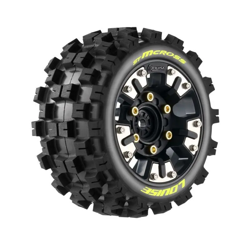 Louise R/C - St-Mcross Soft Mounted Tires, 0" & 1/2" Offset, Removable Hex 12, 14, 17Mm, For Mini Maxx / Xrt 1