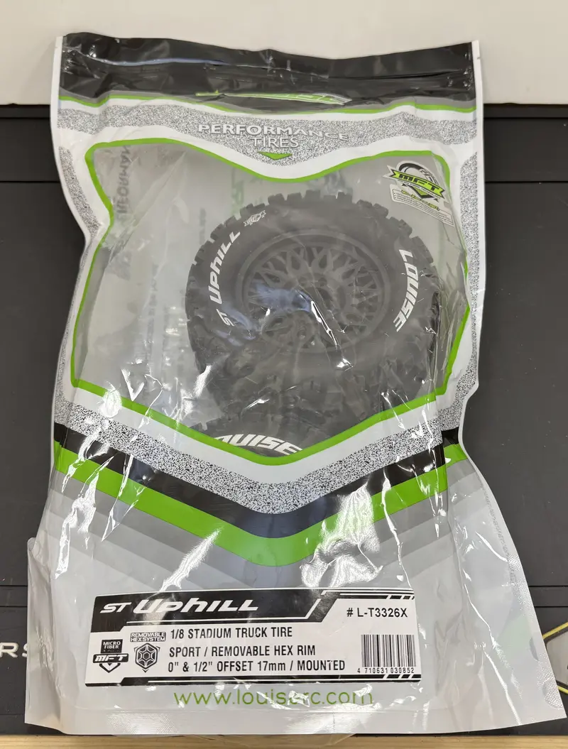 Loult3326x Mft Stuphill Sport 1/8 Stadium Truck Tire Open Package Missing Screws 1