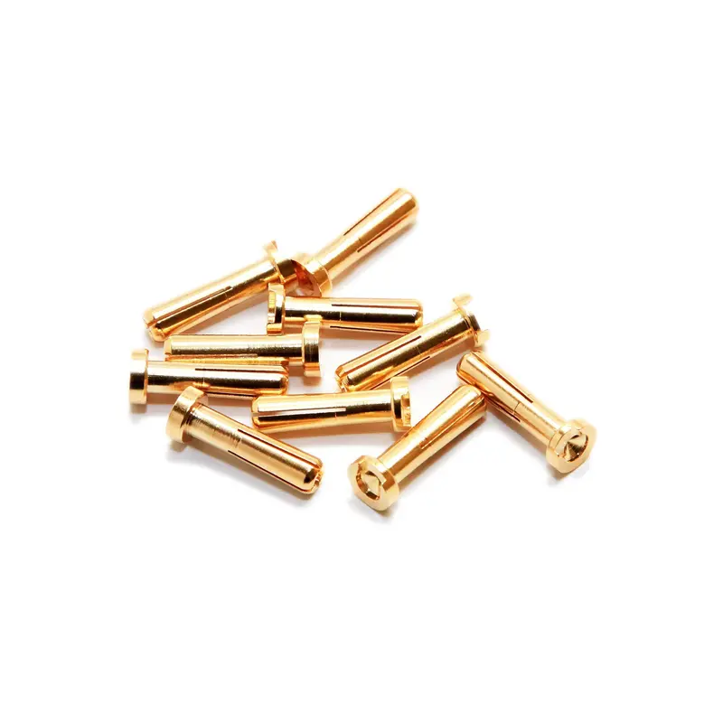 Maclan Racing - Maclan Max Current 4Mm Gold Bullet Connectors   (10 Pcs) 1