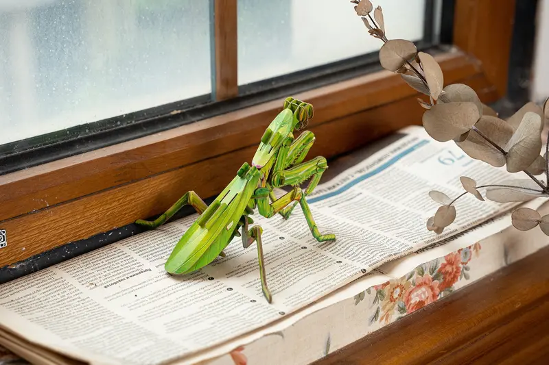 Make Bug - Giant Praying Mantis 3D Kraft Paper Puzzle 1