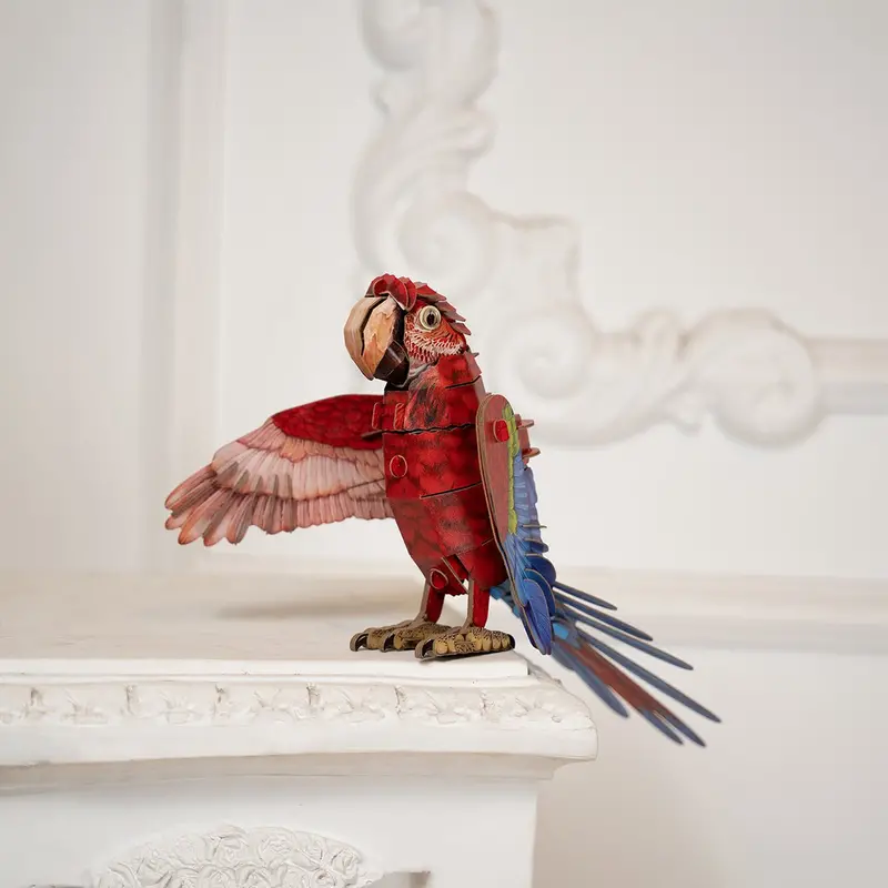 Make Bug - Macaw 3D Kraft Paper Puzzle 1