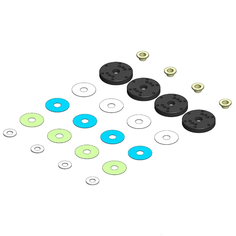 Mip - Moore's Ideal Products - Bypass1 Pistons, 6-Hole Set, 16Mm, For Tlr 1/8Th 1