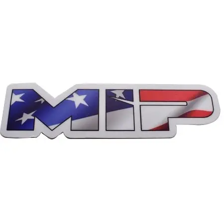 Mip - Moore's Ideal Products - Mip American Flag, Die Cut Vinyl Sticker 3.73" X 1" 1