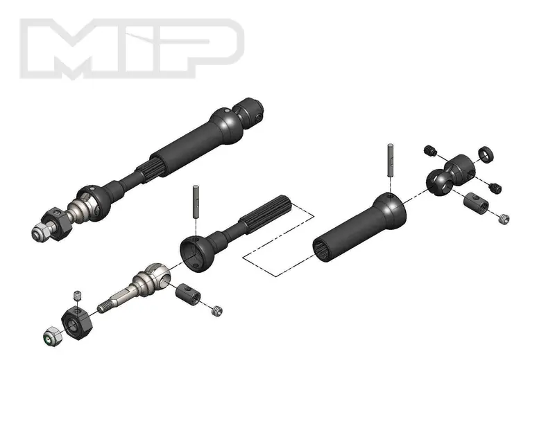 Mip - Moore's Ideal Products - X-Duty Cvd Drive Kit, Front, 87Mm To 112Mm, W/10Mm X 5Mm Bearing, For Traxxas Stampede/ Slash 1