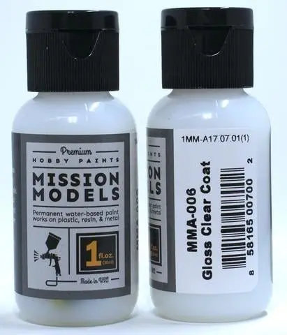 Mission Models - Acrylic Model Paint 1 Oz Bottle, Gloss Clear 1