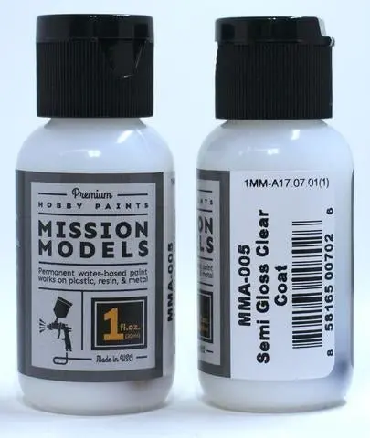 Mission Models - Acrylic Model Paint 1 Oz Bottle, Semi Gloss Clear 1