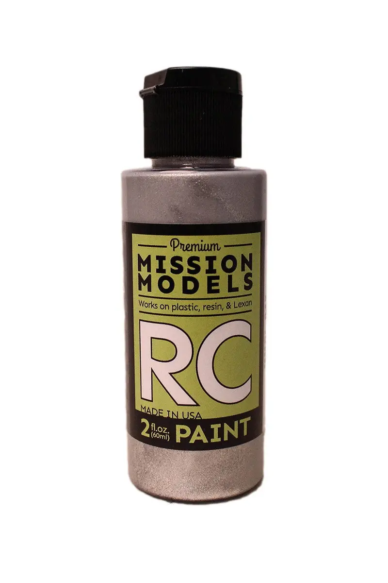 Mission Models - Water-Based Rc Paint, 2 Oz Bottle, Chrome 1