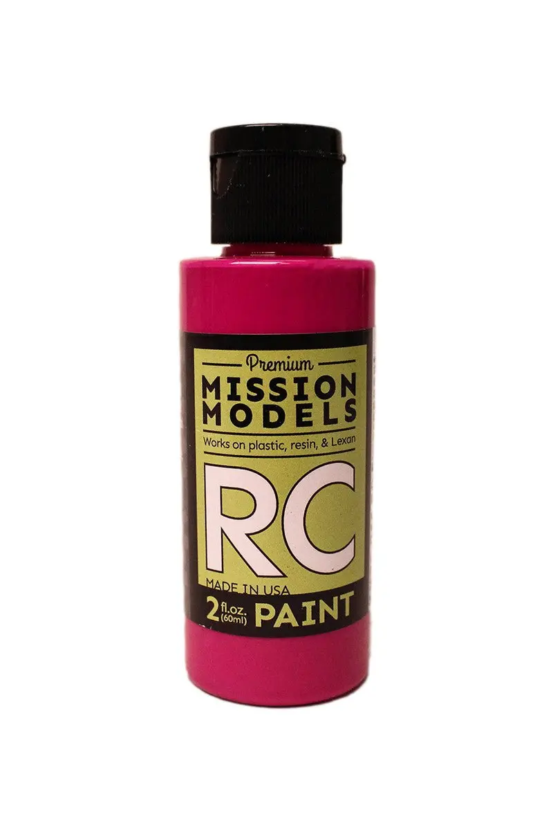 Mission Models - Water-Based Rc Paint, 2 Oz Bottle, Fluoresent Racing Berry 1