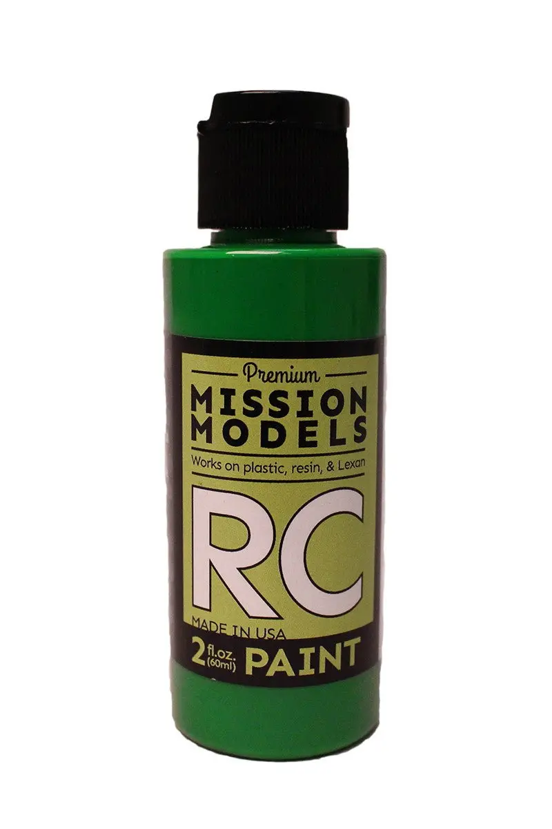 Mission Models - Water-Based Rc Paint, 2 Oz Bottle, Green 1