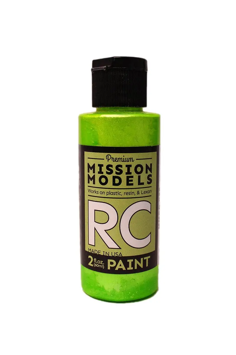 Mission Models - Water-Based Rc Paint, 2 Oz Bottle, Pearl Lime 1